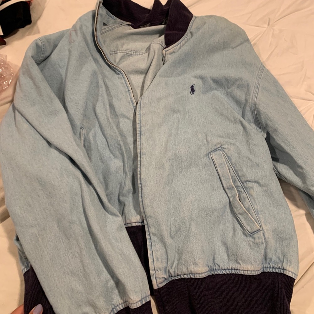 Oversized polo zip up